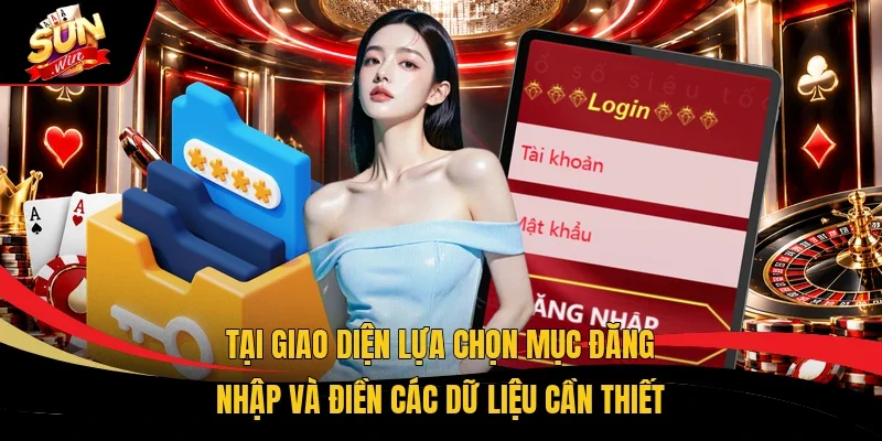 Tại giao diện lựa chọn mục đăng nhập và điền các dữ liệu cần thiết